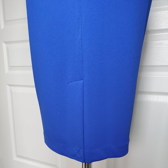 Calvin Klein Fitted Midi Dress Royal Blue Size 2 - Picture 3 of 3